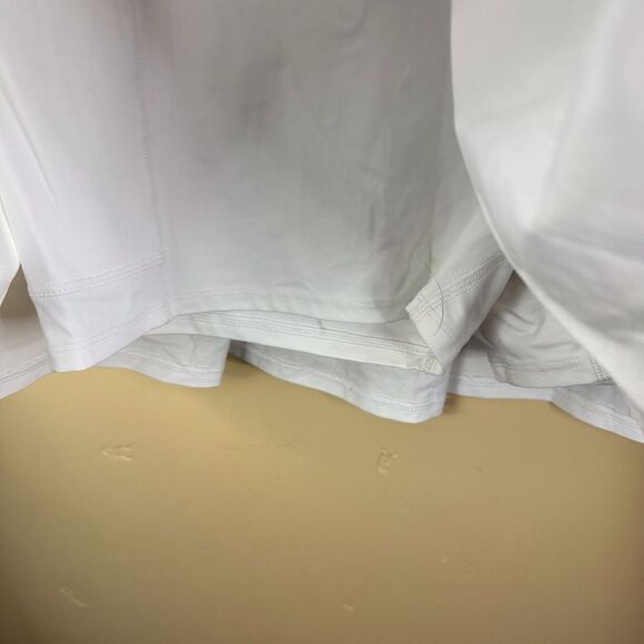 Abercrombie & Fitch Womens White Pleated Tennis Skirt Skort Lined Size XL Active - Picture 2 of 4